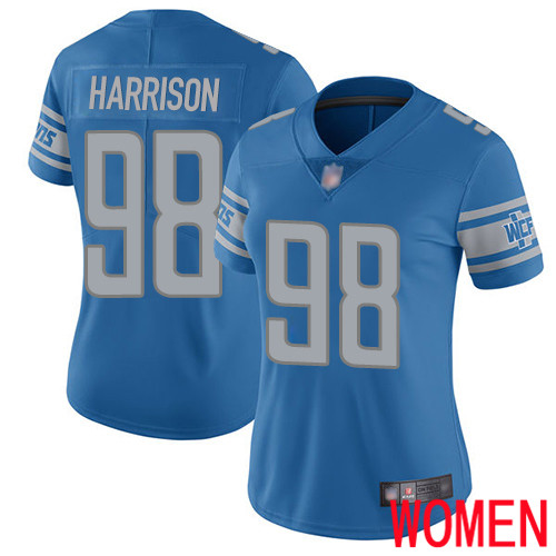 Detroit Lions Limited Blue Women Damon Harrison Home Jersey NFL Football #98 Vapor Untouchable